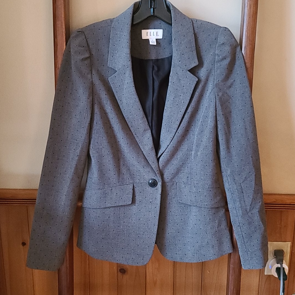 Gray Polka Dot Blazer